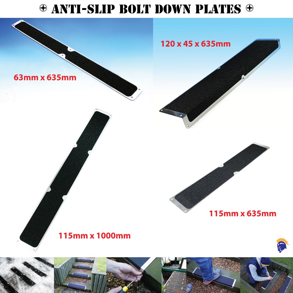 Anti Slip Tape for Stairs - Treads Outdoor Anti Slip Bolt Down Plates   SKU-F1132