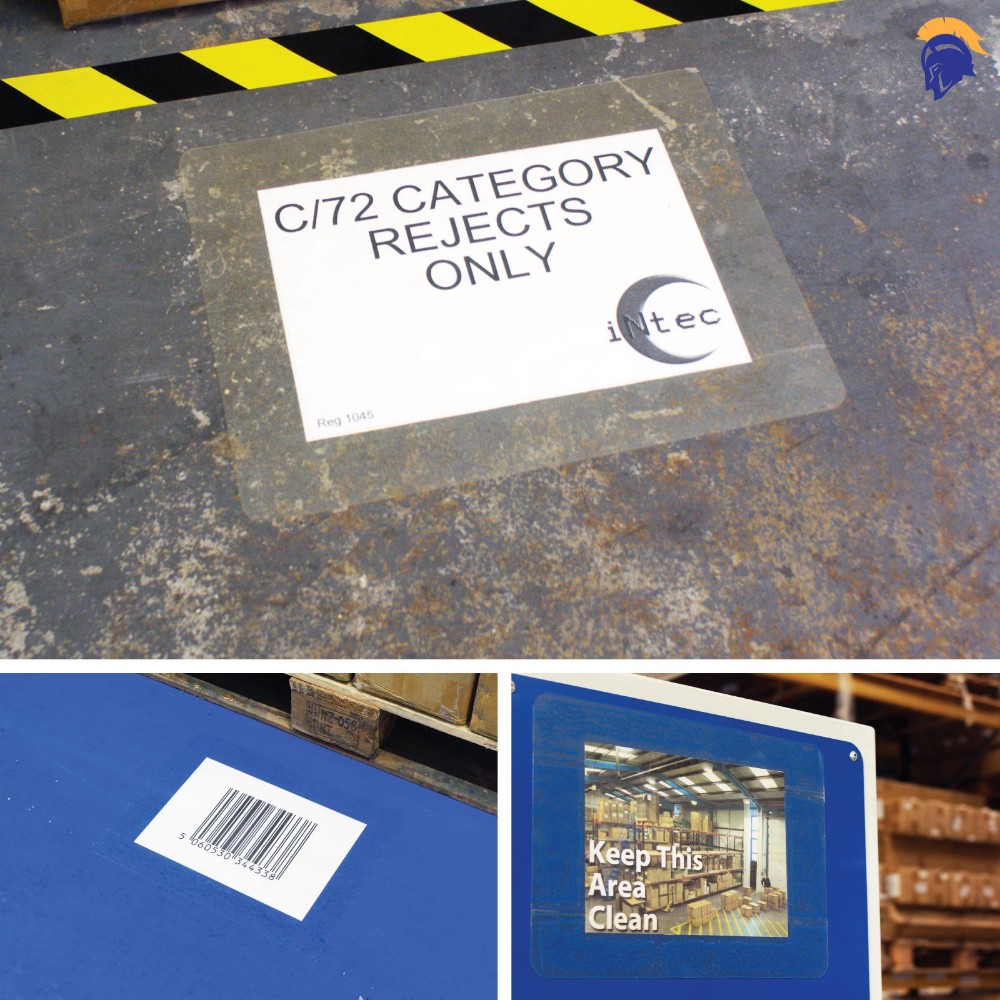 Self Adhesive Non Slip Sign Display  - The perfect DIY Warehouse or Factory Floor and Wall Sign Solution!   SKU-F2476