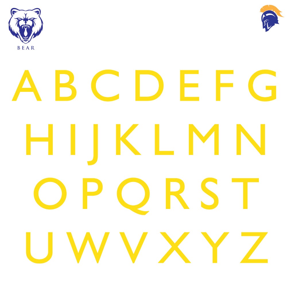 Invictus Bear Warehouse Floor Letters in varous colours and sizes  SKU-F2140