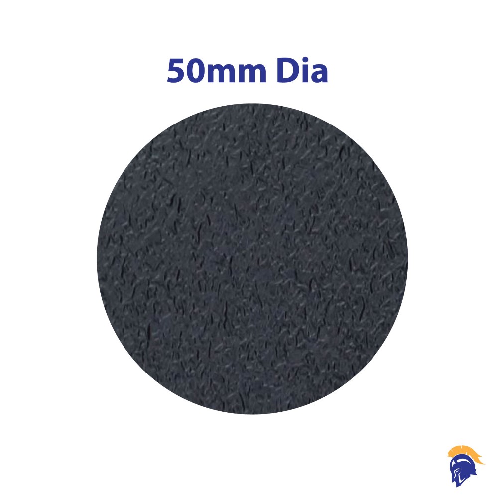 Anti Slip Floor Marker Circles - Grip Black 50mm diameter disk  SKU-F1564-50-DIS